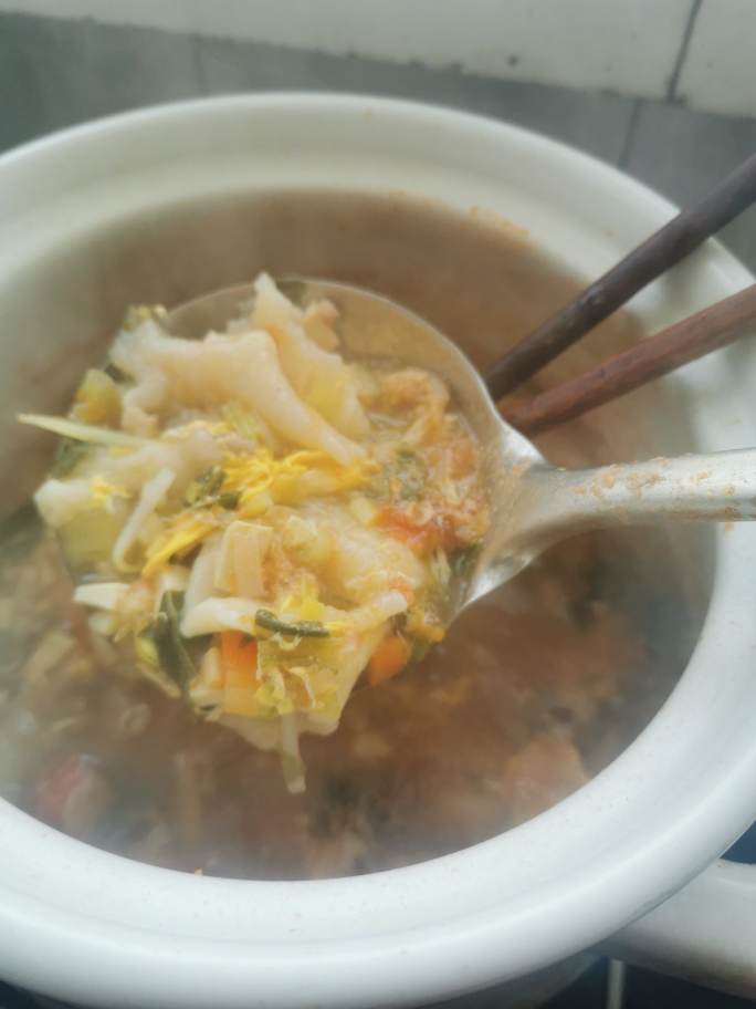 冬天热乎乎的面片汤的做法 步骤10