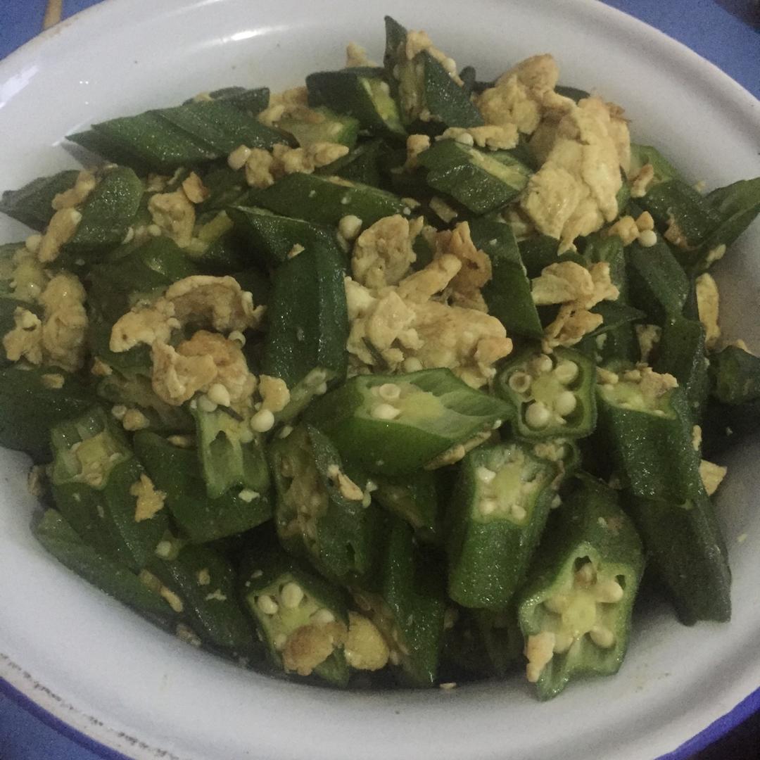 秋葵炒鸡蛋