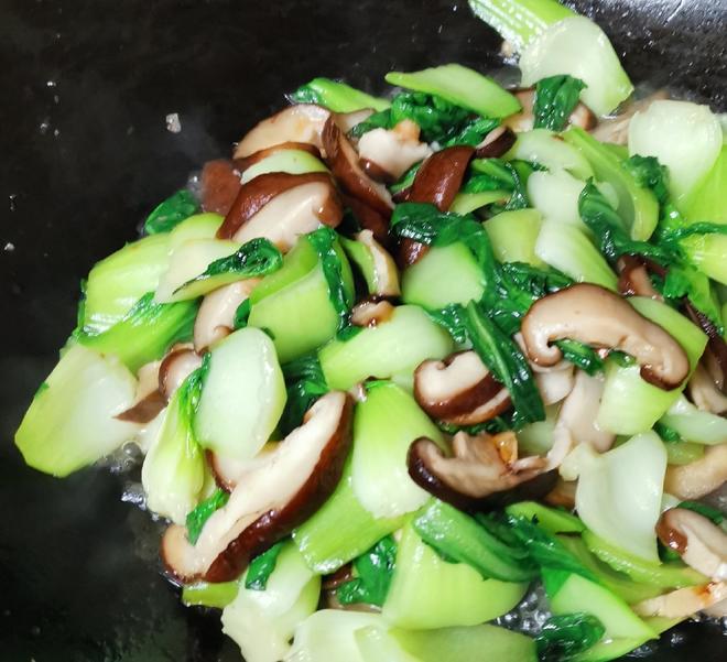 香菇油菜的做法