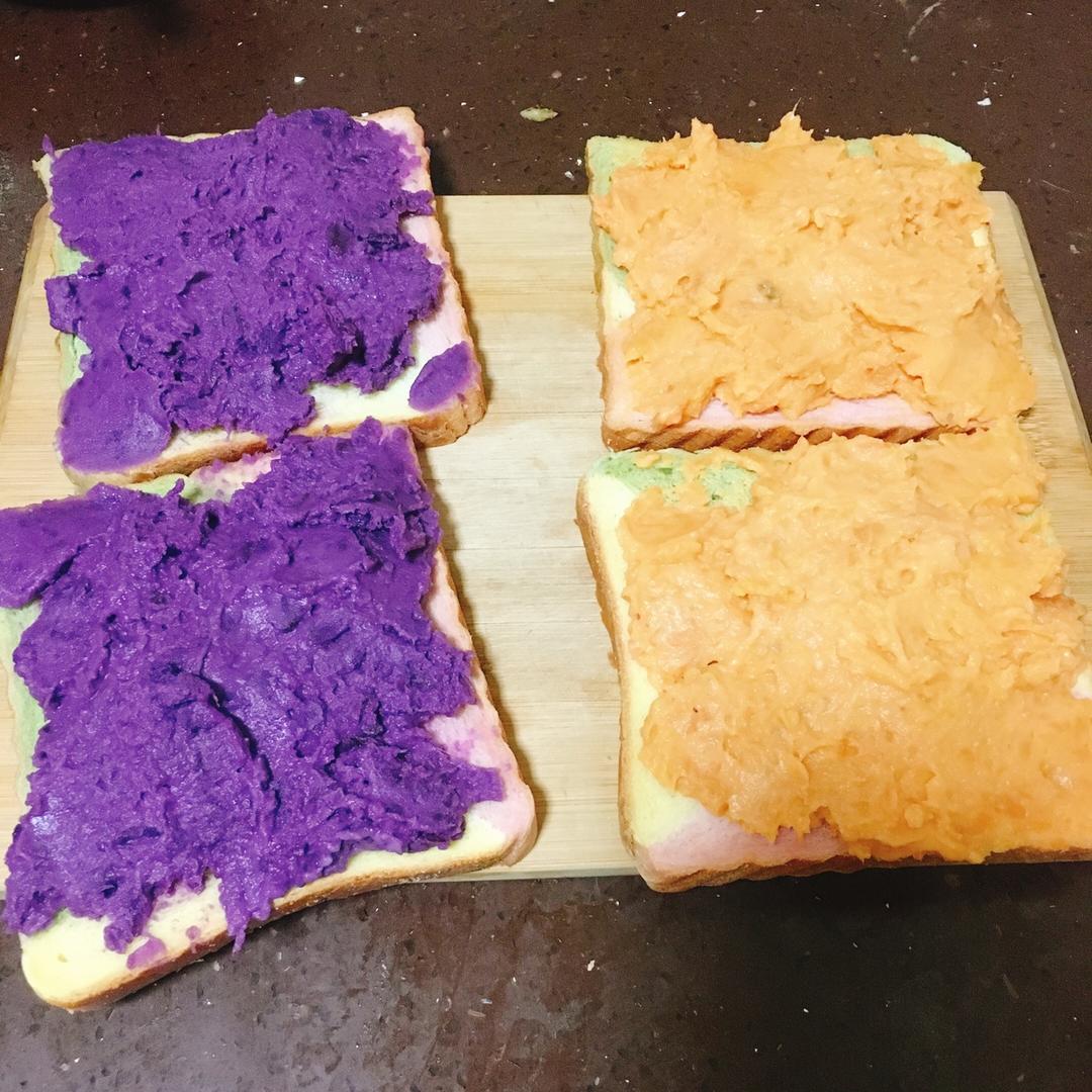 开启美好一天的彩虹🌈三明治