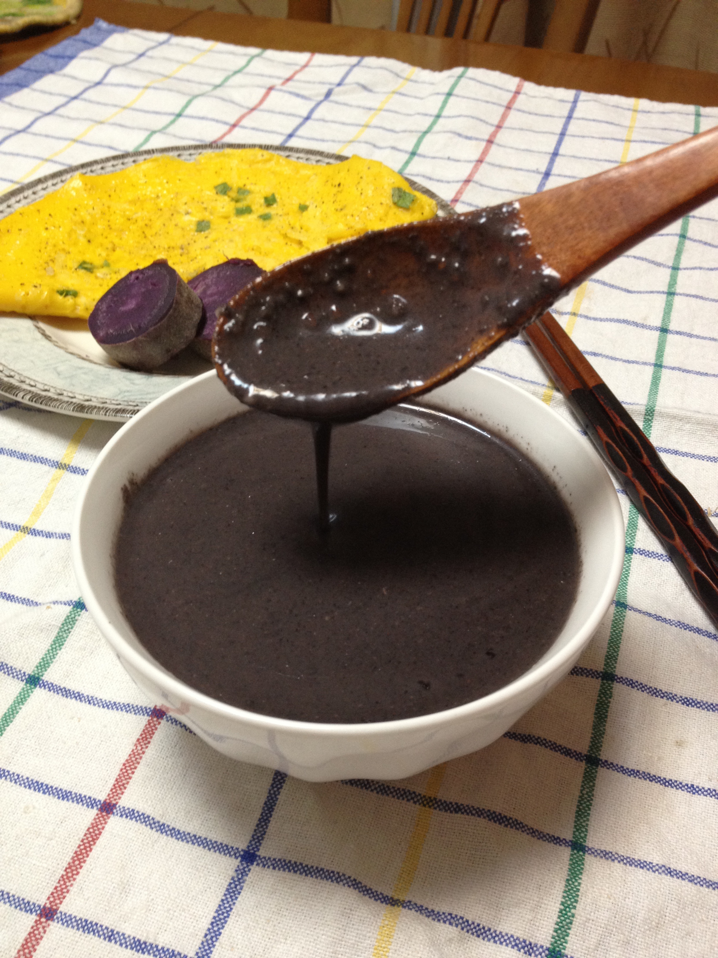 豆浆机版黑米核桃芝麻糊