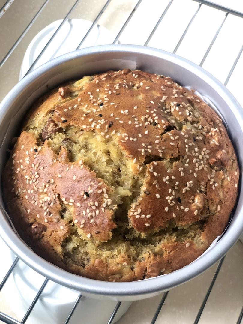 香蕉核桃蛋糕（低油少糖健康版）