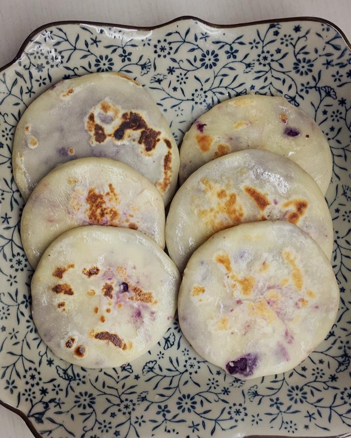 烫面紫薯饼