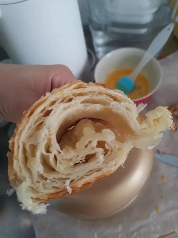 【小高姐】家庭制作牛角包 普通黄油 手工操作 经典蜂窝结构