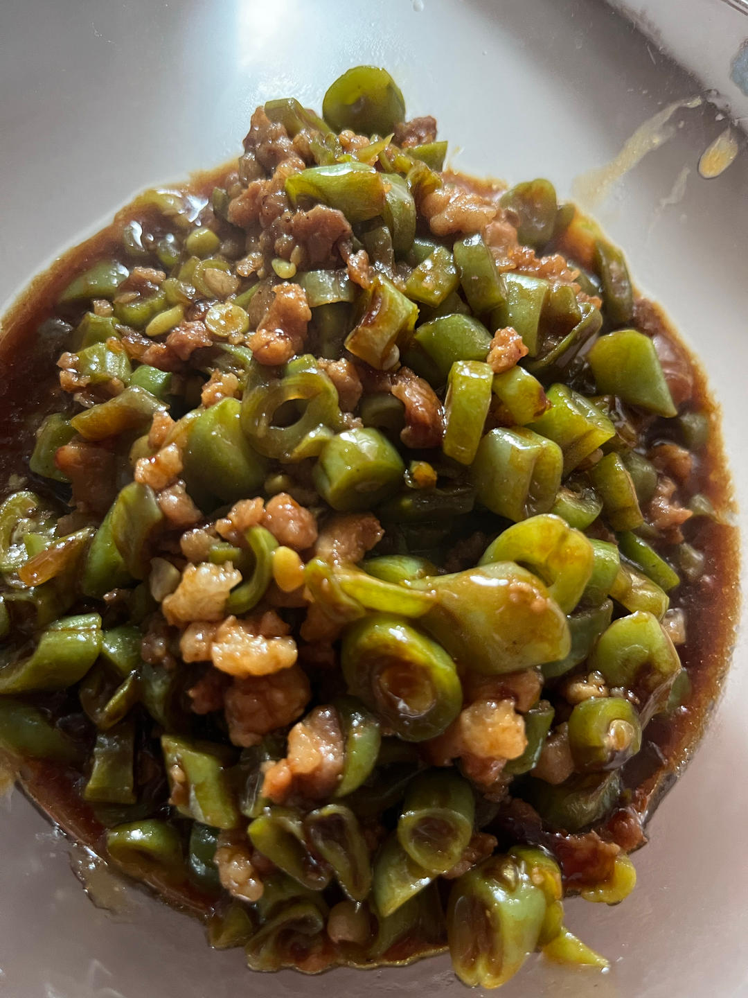 手残党也会做的（肉末豆角），拌面拌饭都超级下饭的！！！