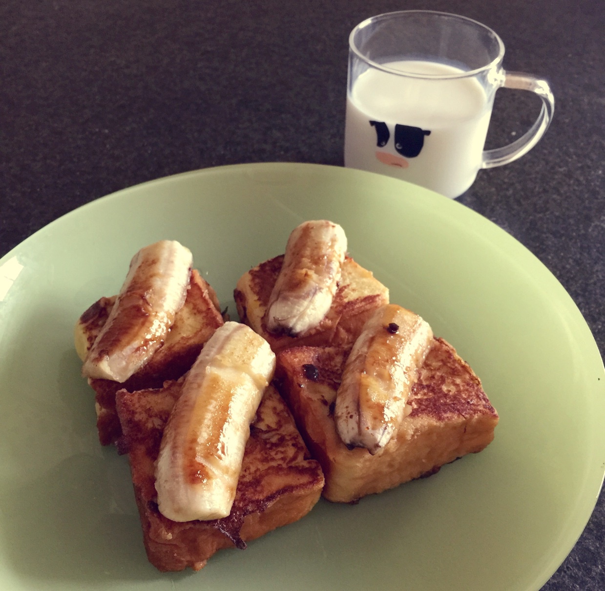 法式吐司配焦糖香蕉