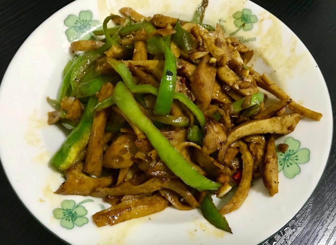青椒炒面筋