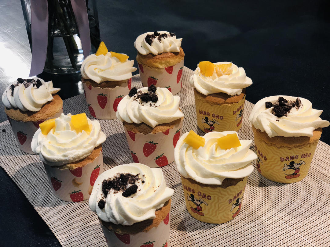 纸杯蛋糕 8寸戚风蛋糕的量