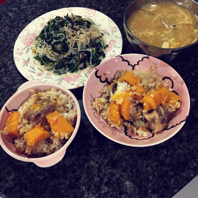 南瓜蒸排骨