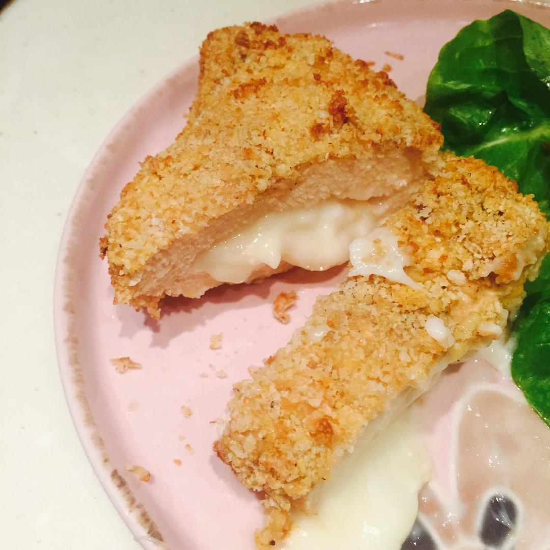 低脂空气炸锅芝士爆浆鸡排