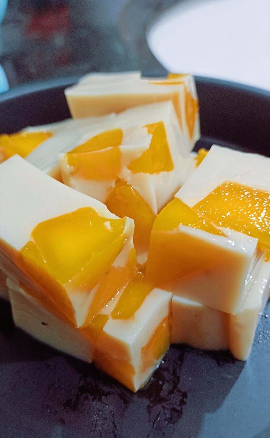 简单美味——奶茶芒果冻