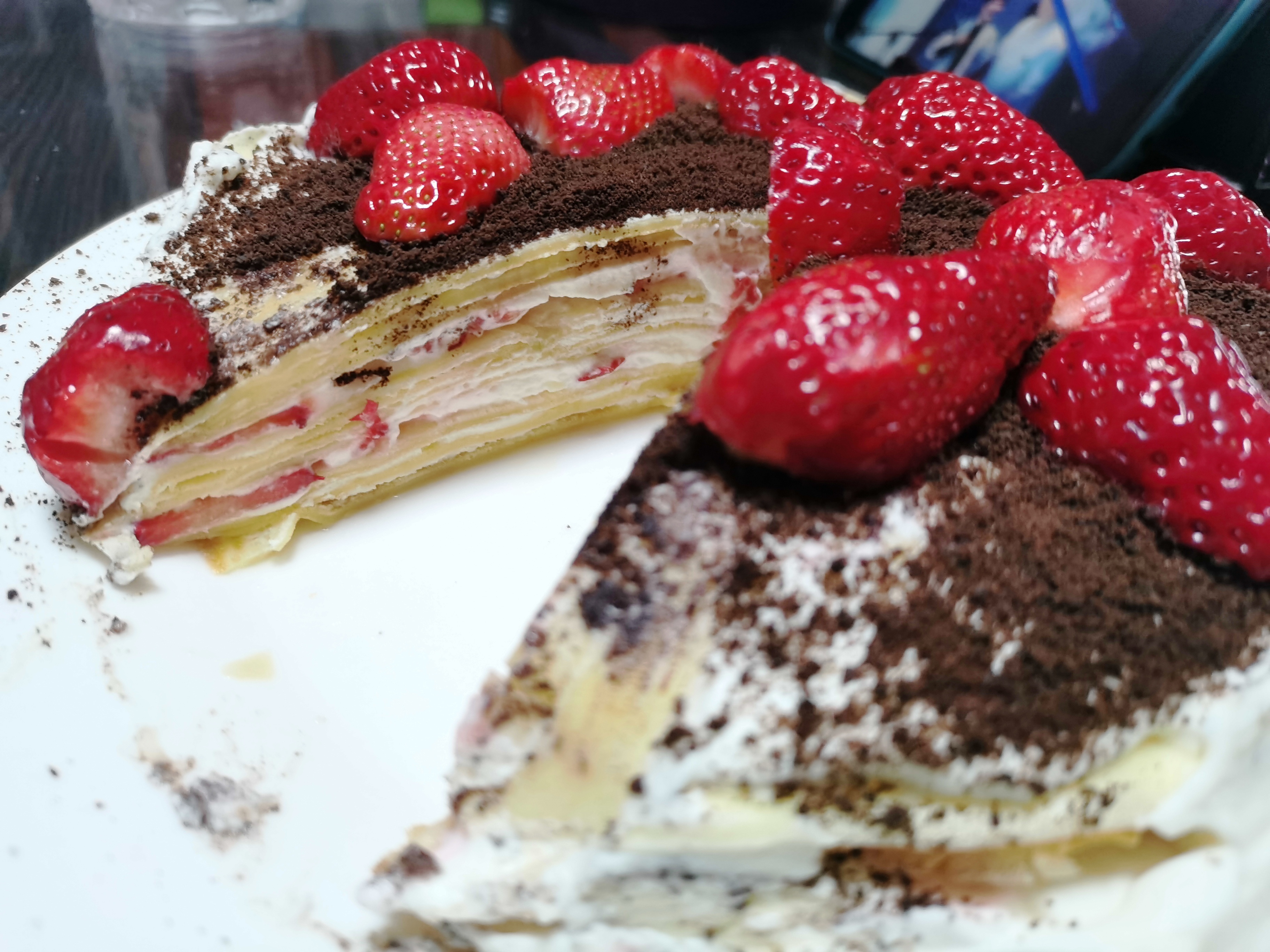 草莓奥利奥千层蛋糕