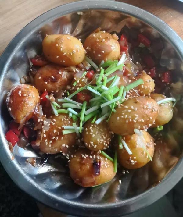 孜然香辣煎小土豆