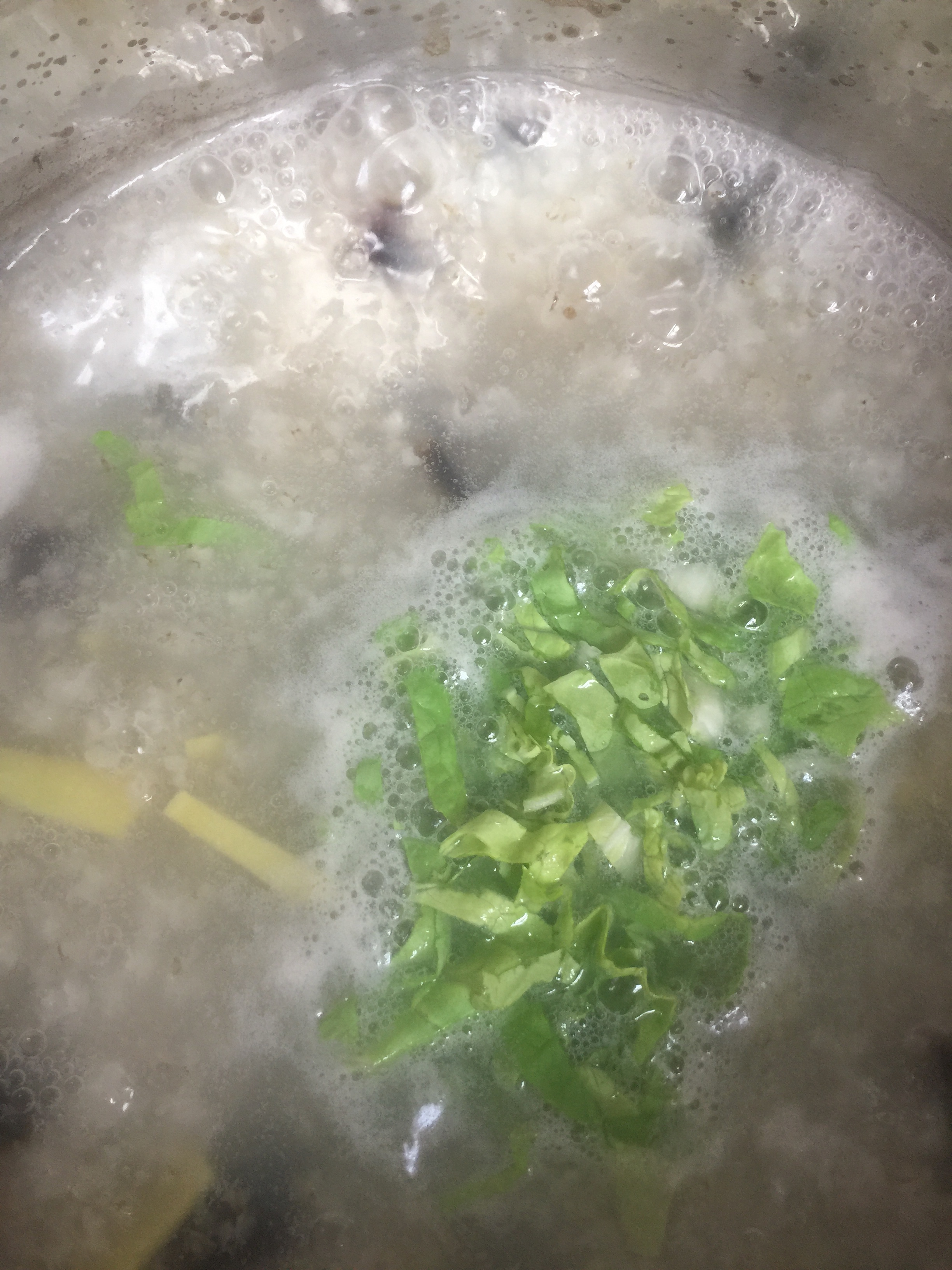 鸡丝皮蛋蔬菜粥的做法 步骤6