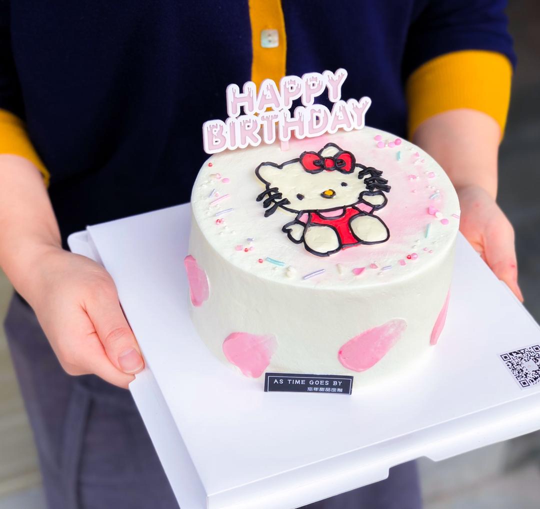 手绘风蛋糕奶油霜