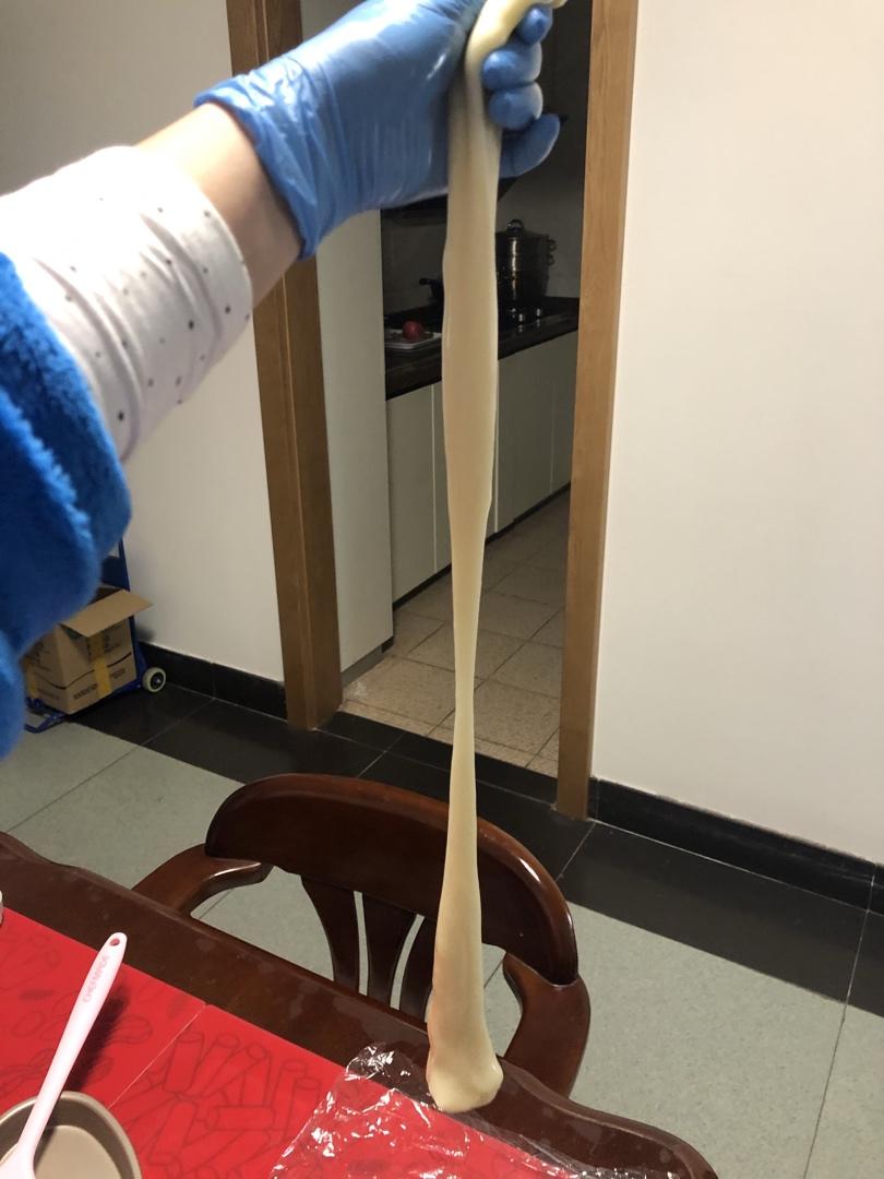 拉丝麻薯隔夜冷藏不变硬的实验成功，三夜依然拉丝