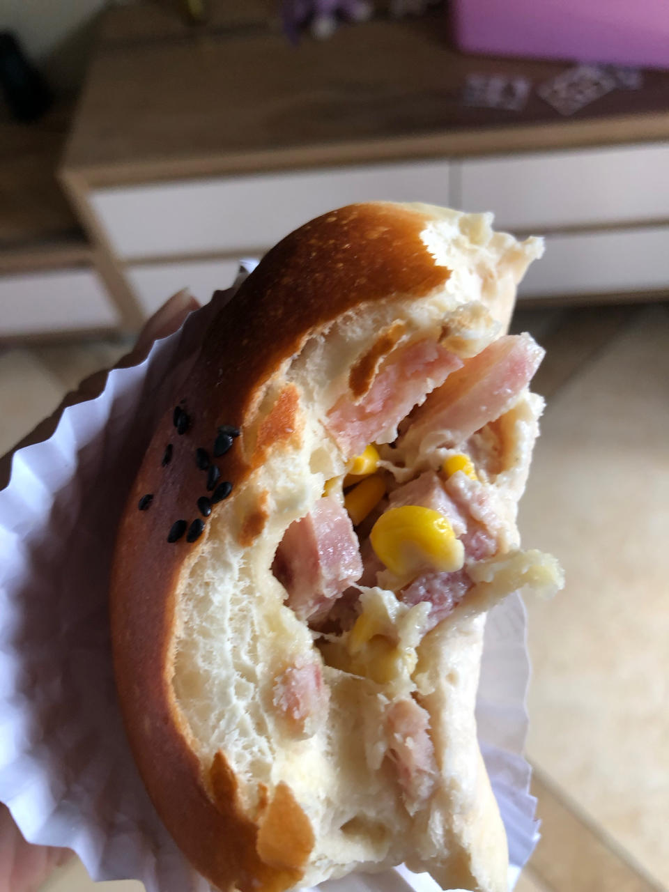 玉米火腿沙拉包，冷藏发酵流程示范