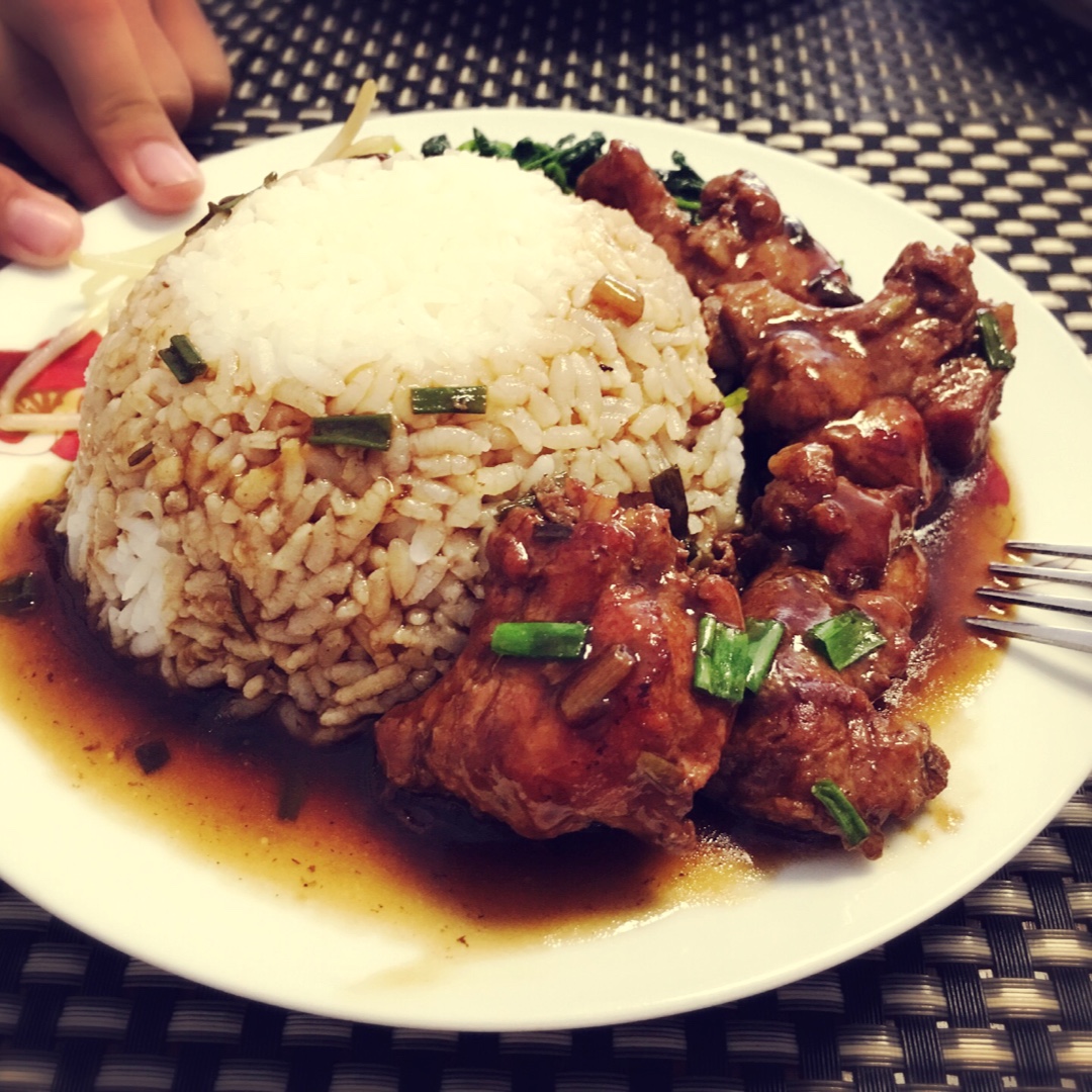 糖醋排骨挂汁饭