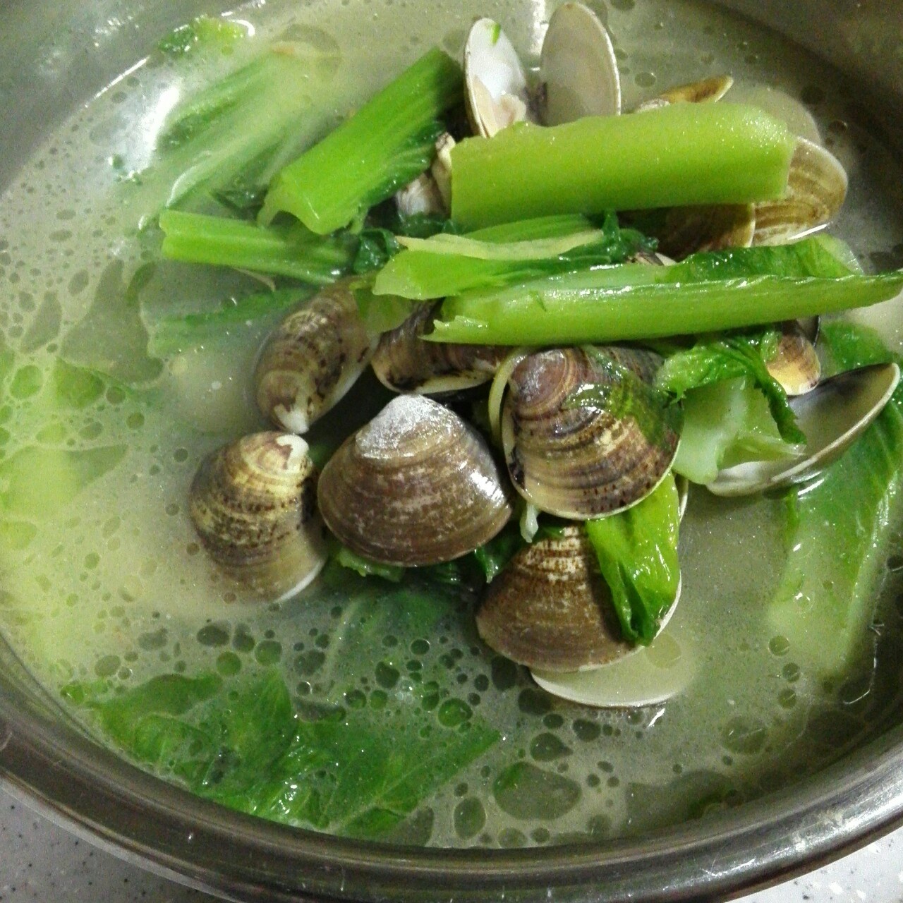 车螺芥菜汤