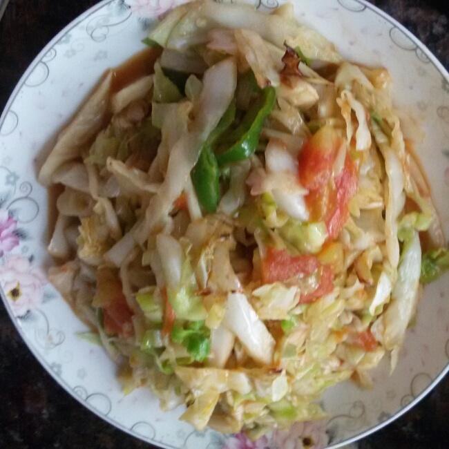 番茄卷心菜的做法