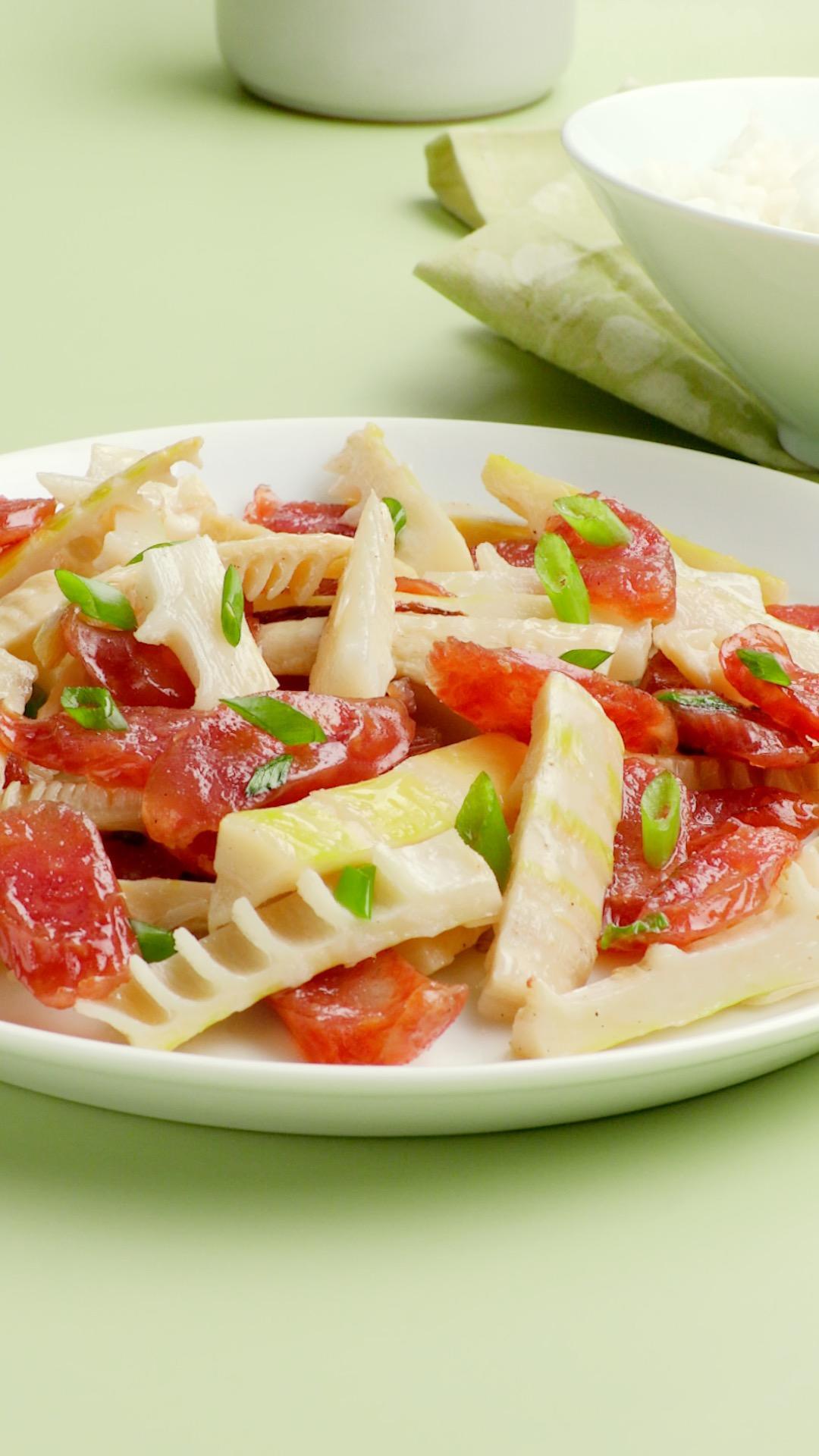 春笋炒腊肠的做法