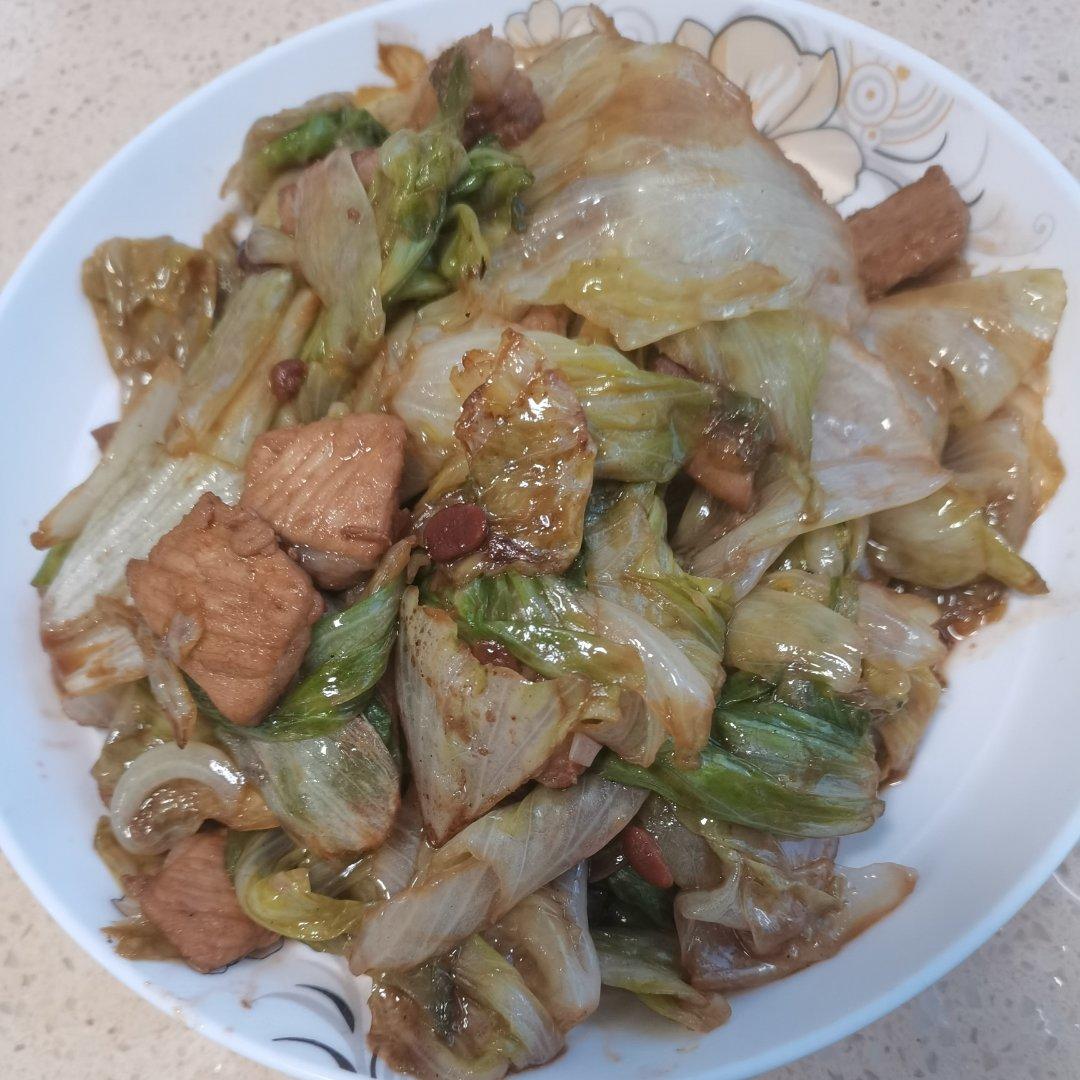 多a多a朵朵做的圆白菜炒肉片