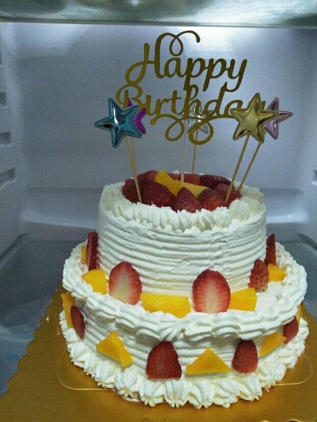 高端双层生日蛋糕