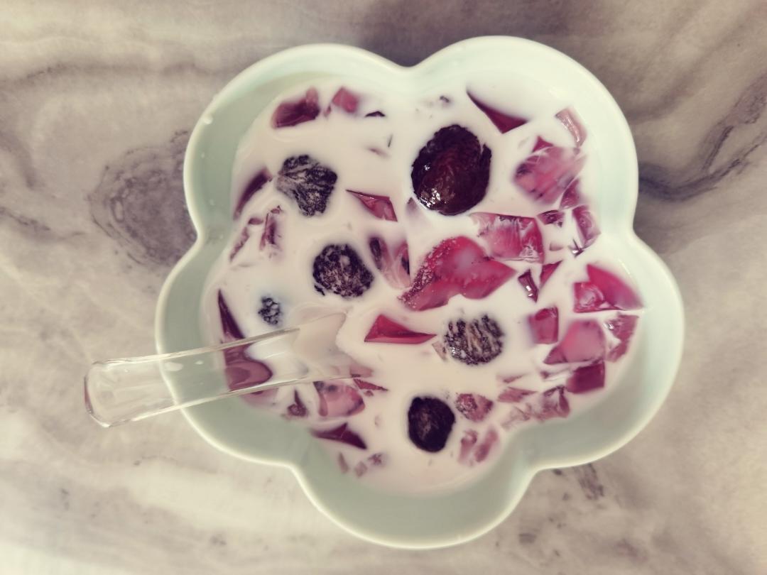 多肉葡萄冻撞奶🍇-「简单做法」0失败