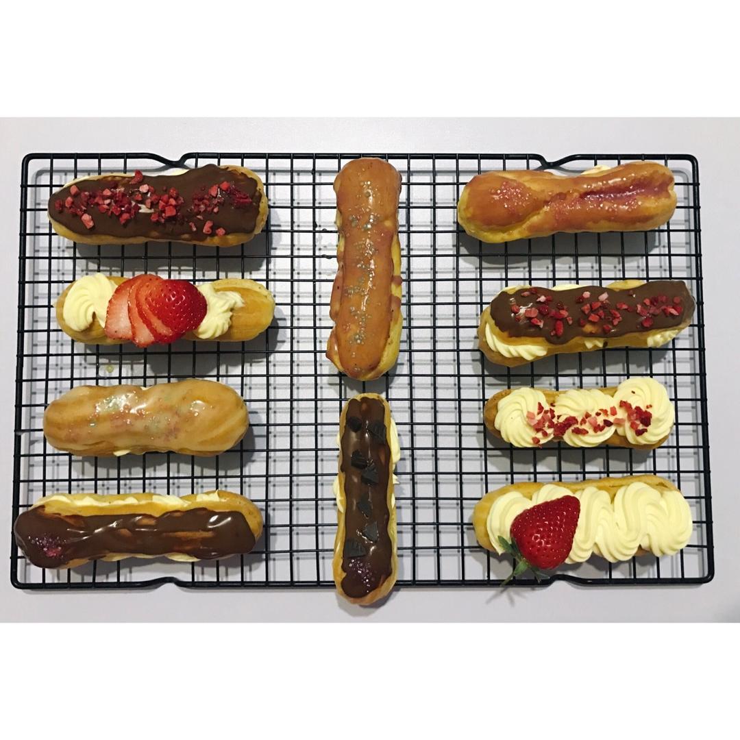 （视频菜谱）手指泡芙 Éclair／闪电泡芙