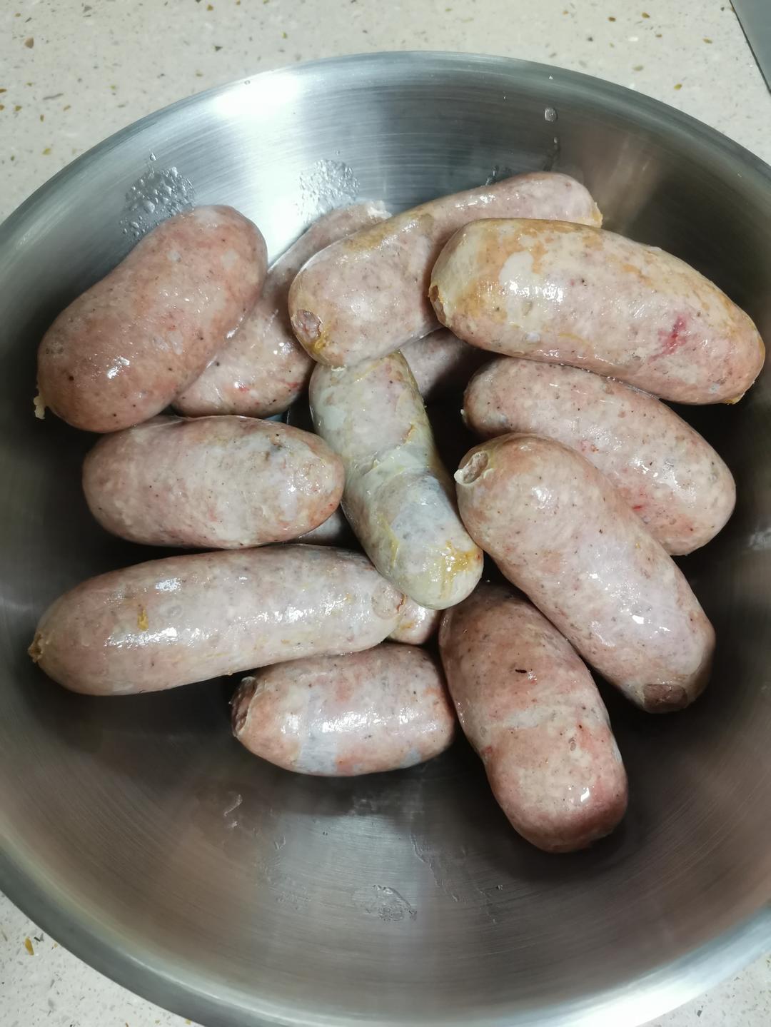 Q弹多汁的自制台式脆皮肠——绝对秒杀市售