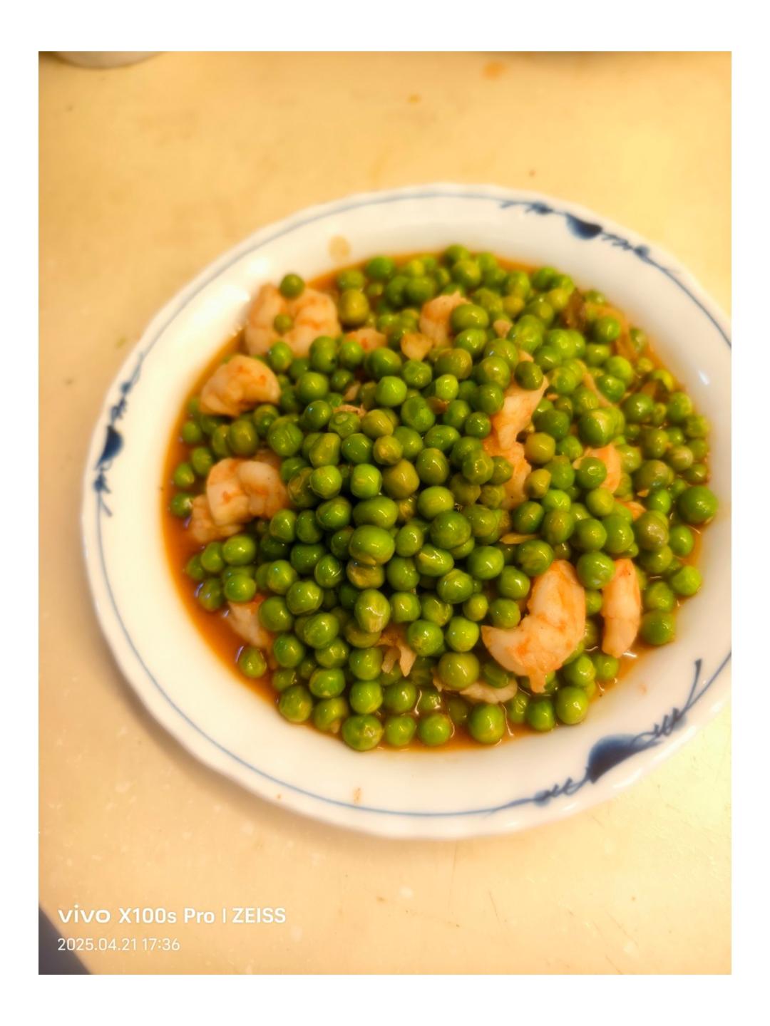 甜豌豆虾仁（中餐厅2五阿哥那个）