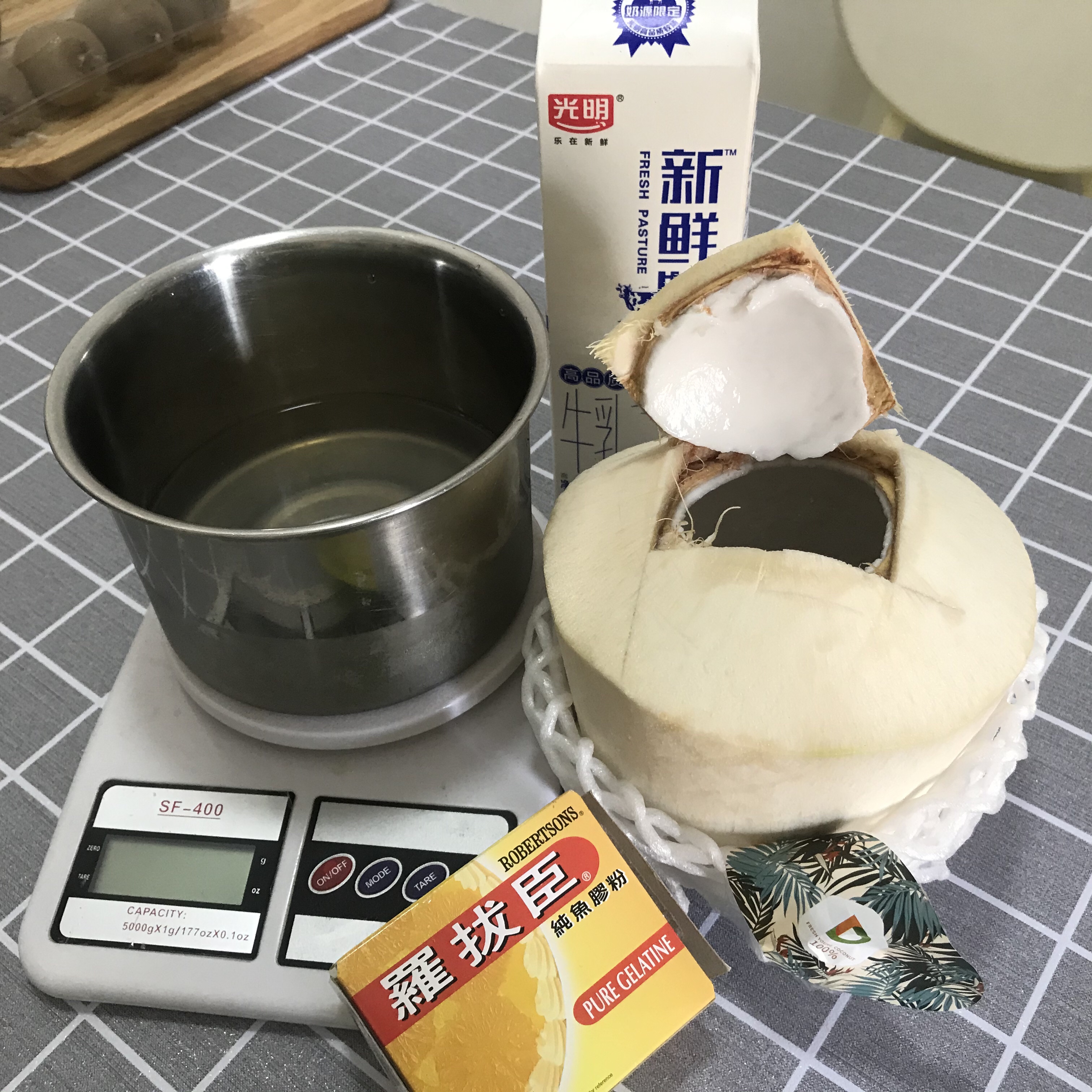 🥥椰青奶冻的做法 步骤2