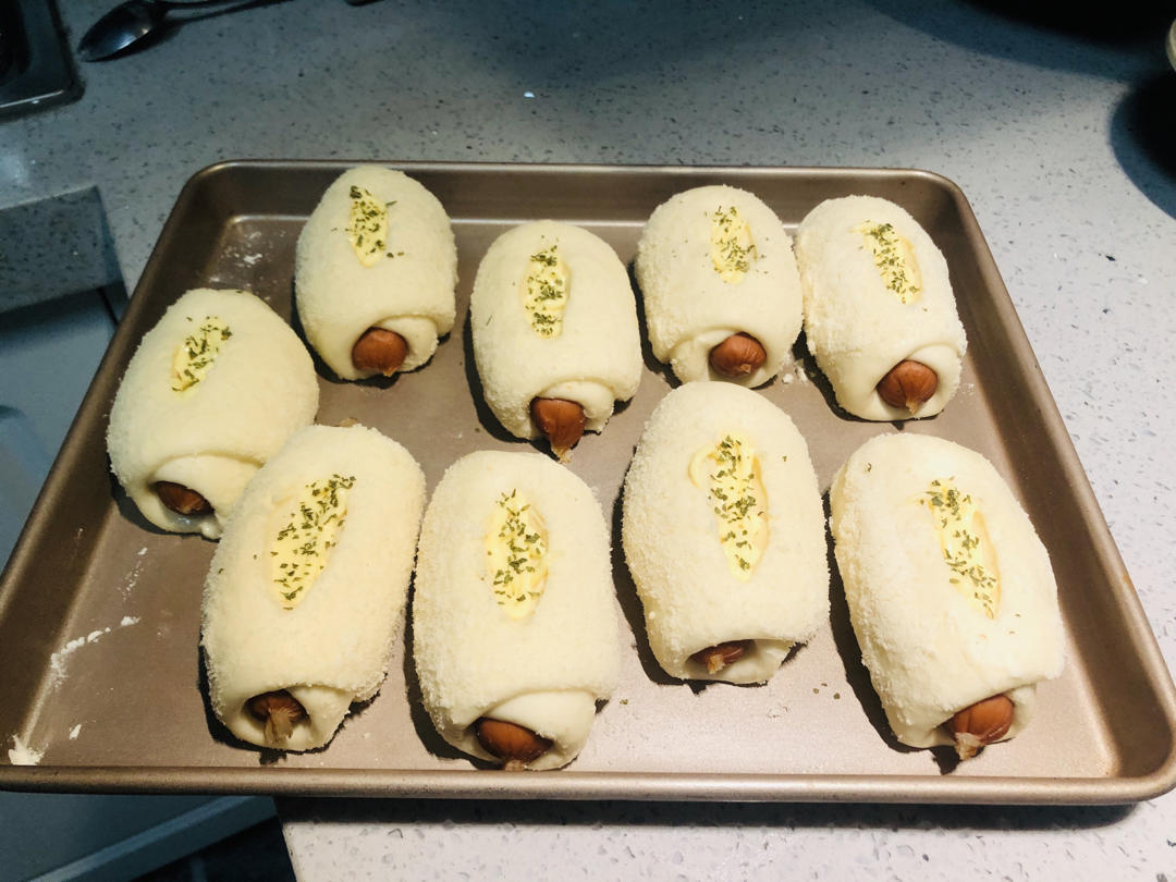 可爱哒小胖砸‼️葱香芝士火腿面包🥯