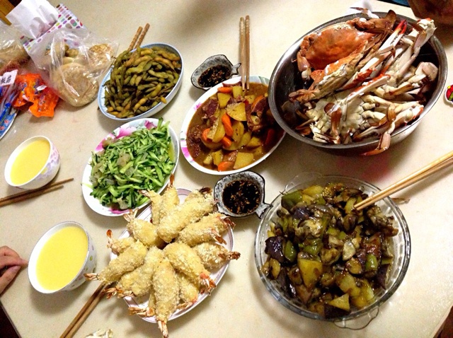 为家人做晚餐
