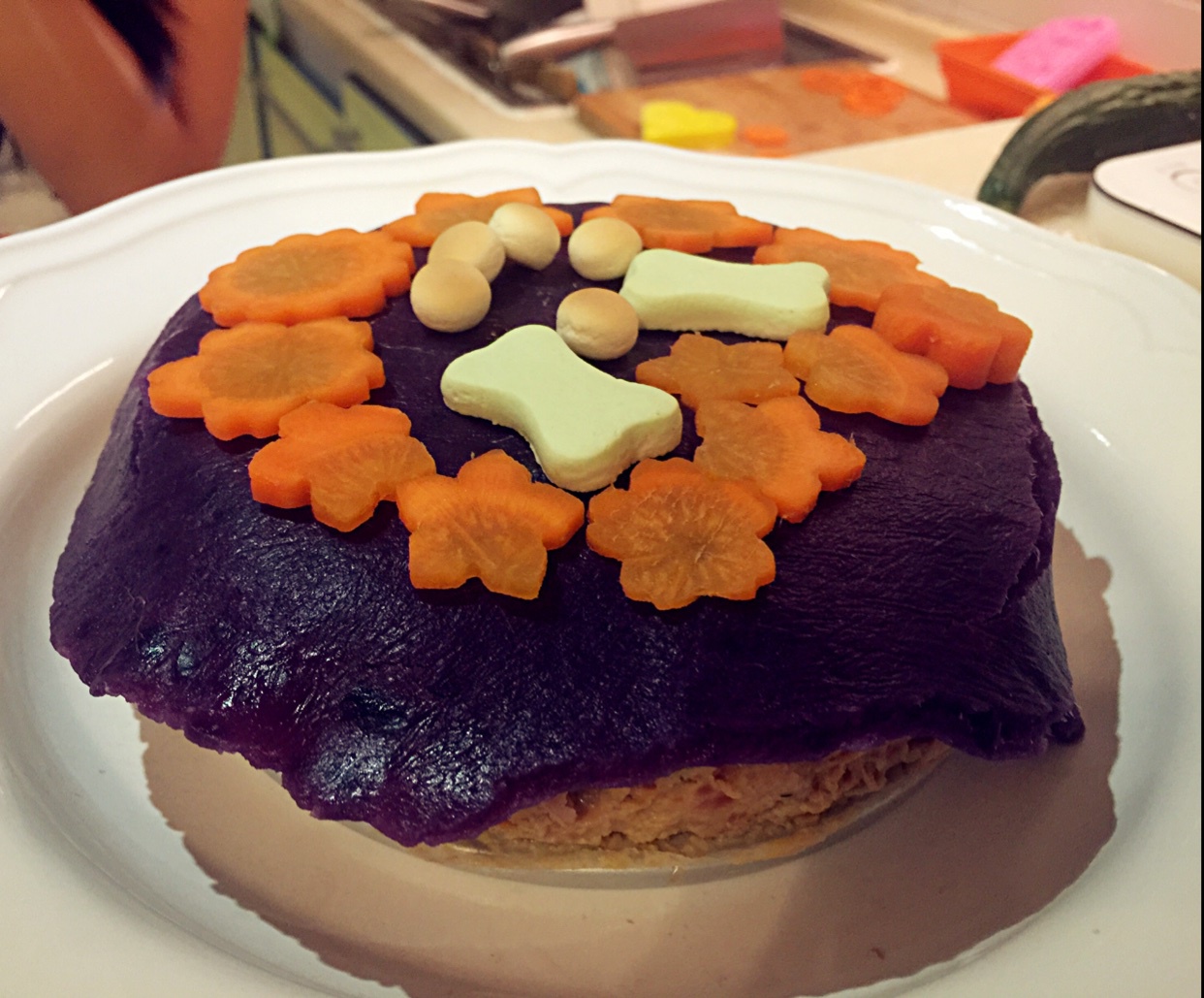 狗狗生日蛋糕（纯天然无色素无面粉）