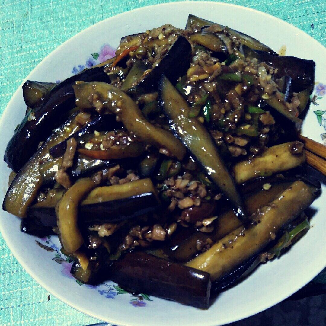 红烧肉沫茄子