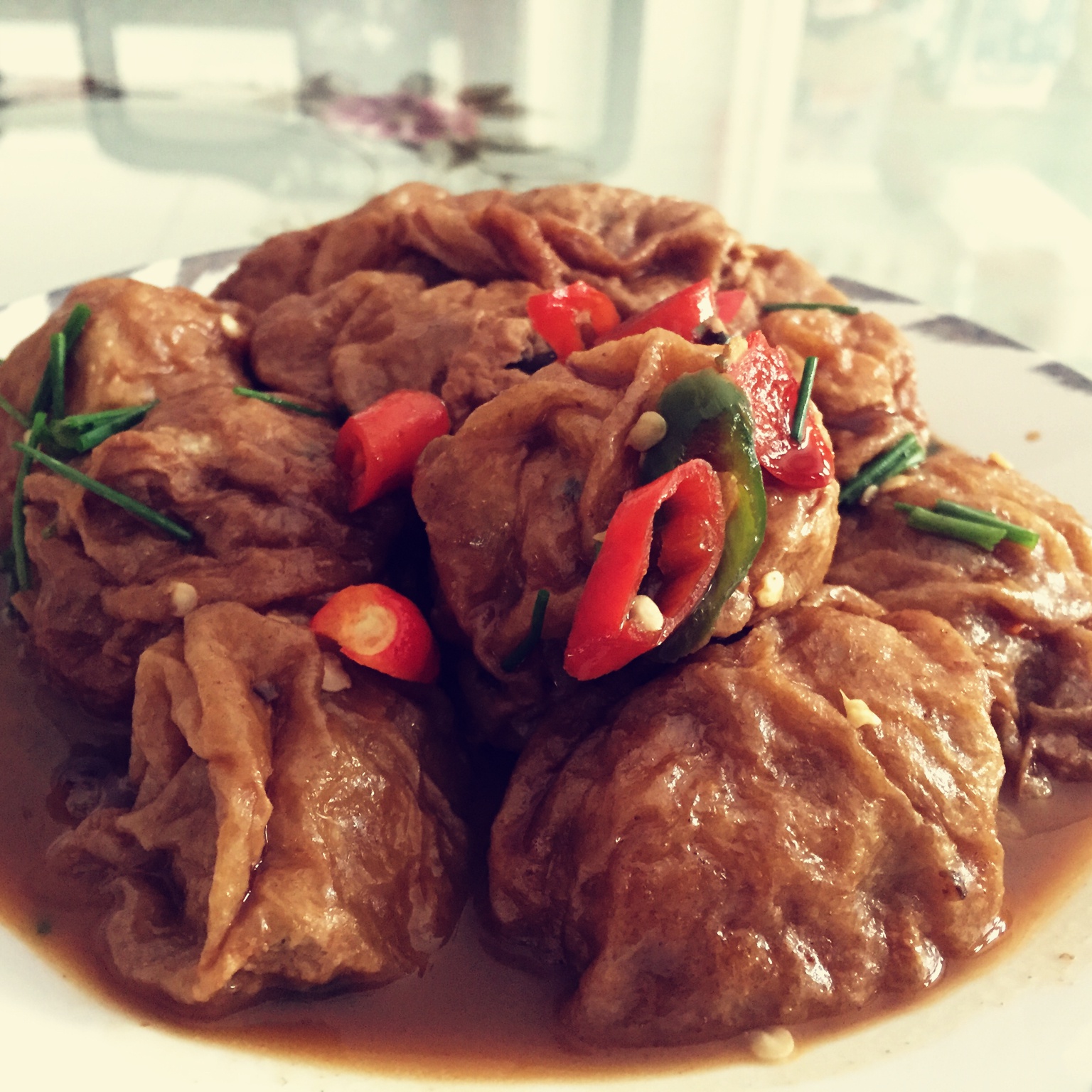 家乡味，肉酿面筋