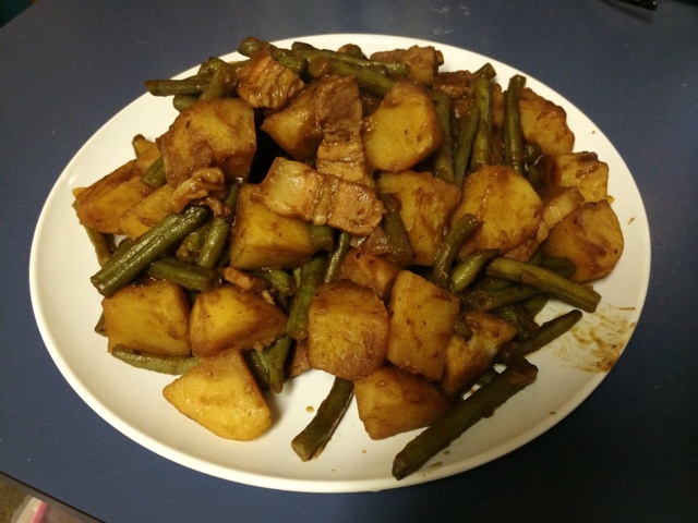 土豆炖豆角