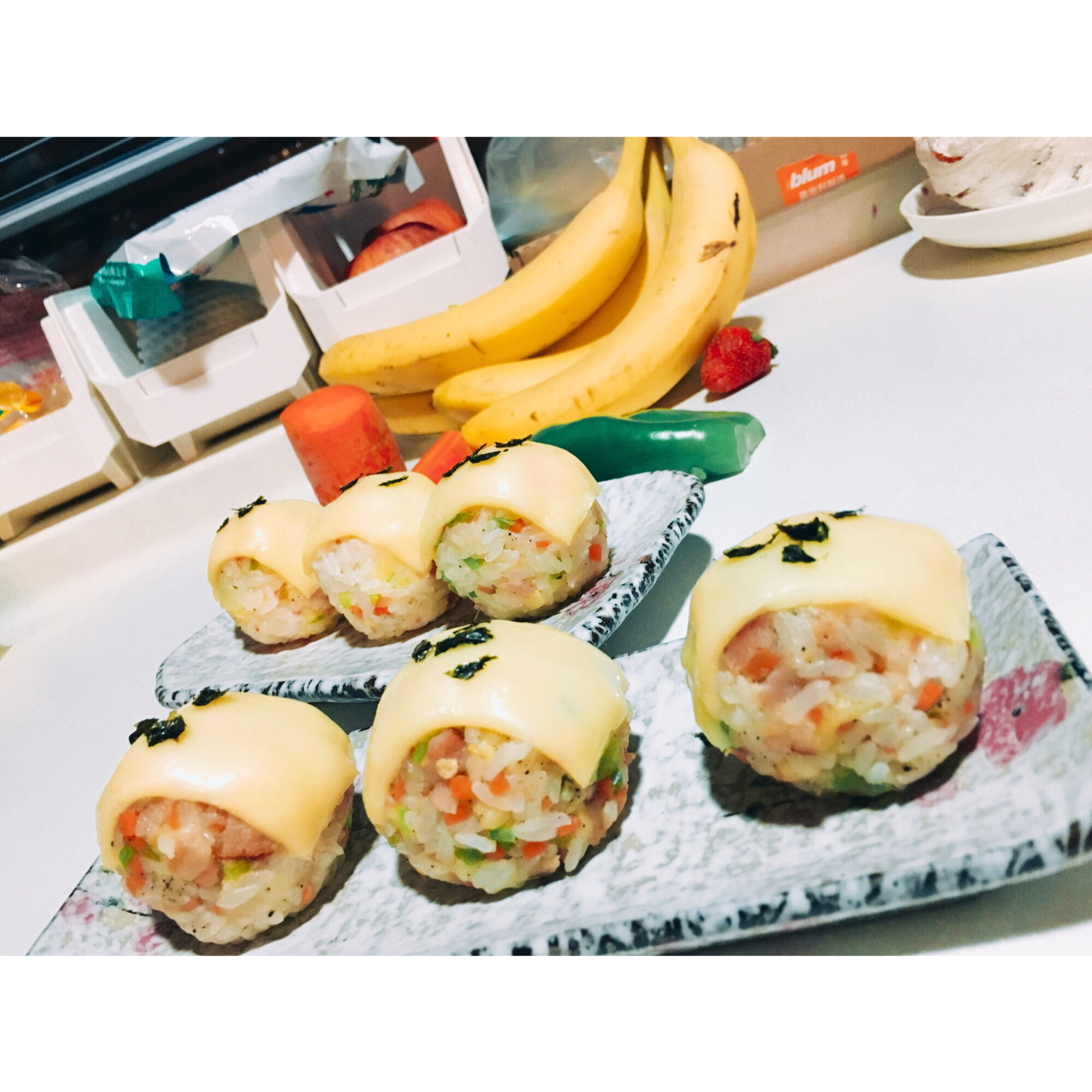 【奶酪烤饭团】