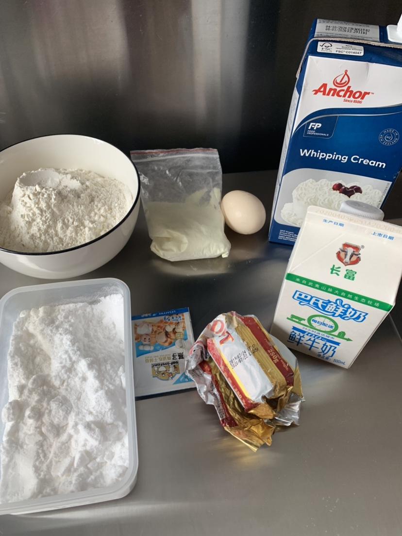 纯奶手撕吐司的做法 步骤1