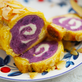 岩烤奶酪紫薯卷
