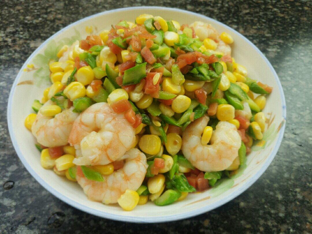 三色炒虾仁