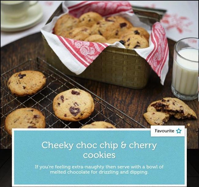 巧克力樱桃黄油曲奇饼干cheeky choc chip & cherry cookies