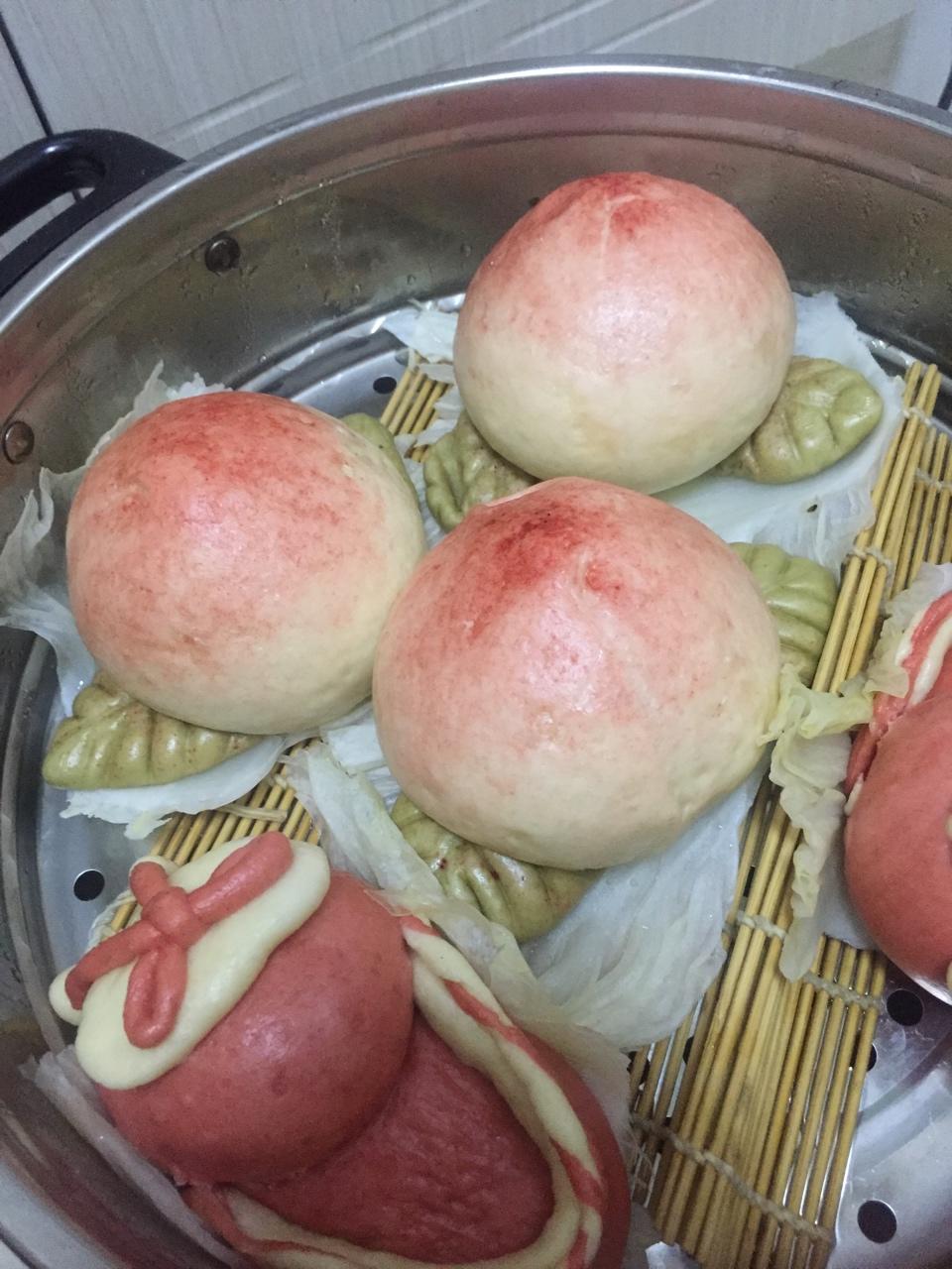 寿桃馒头（水蜜桃馒头）