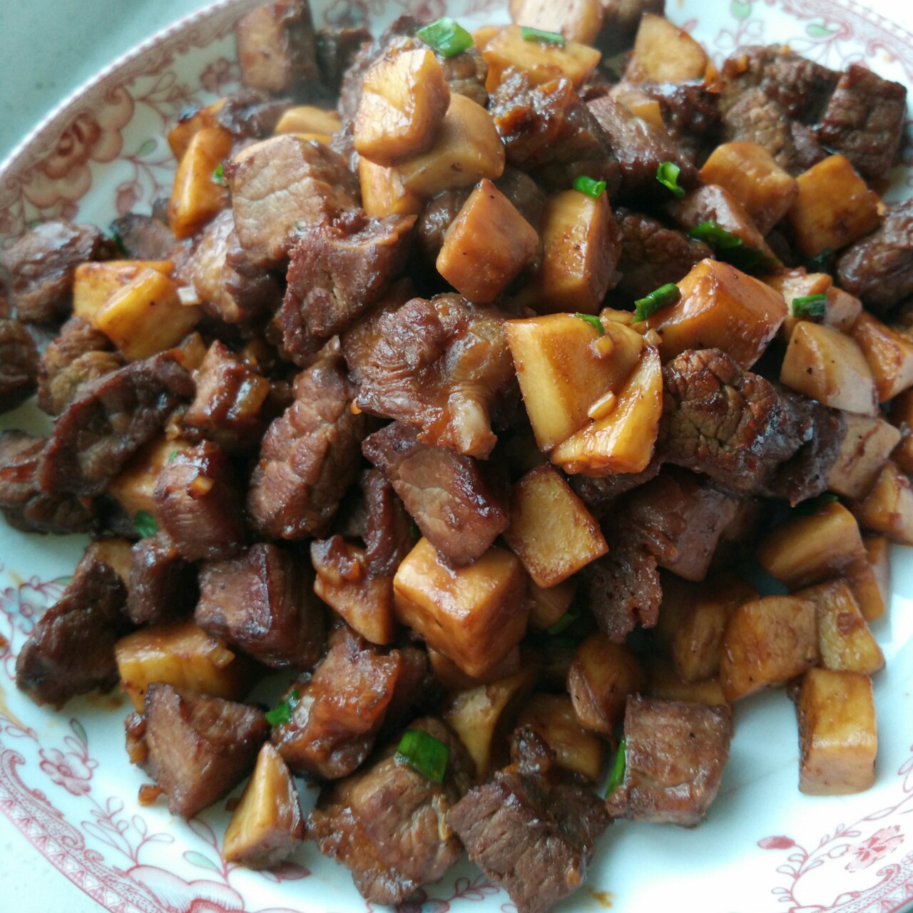 黑椒杏鲍菇牛肉粒