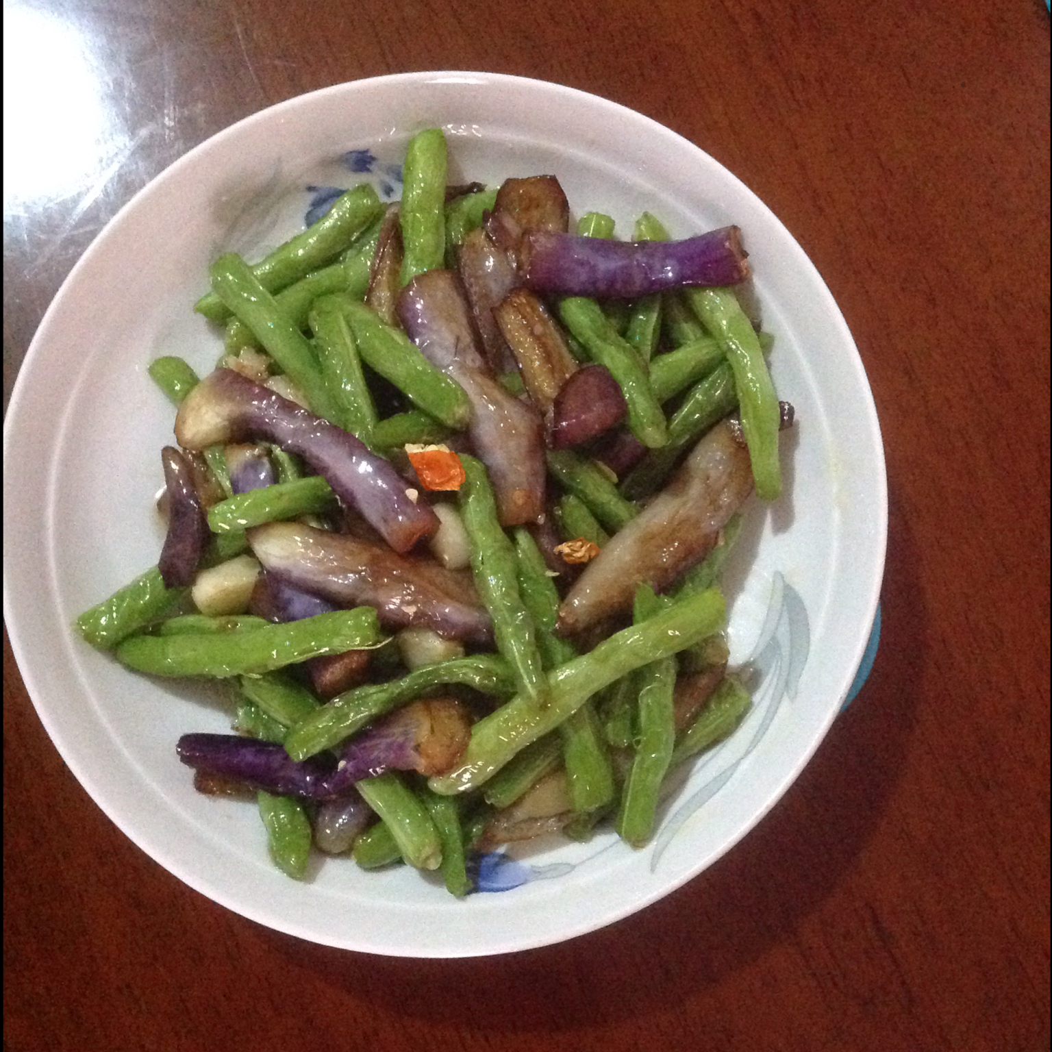 茄子炒四季豆