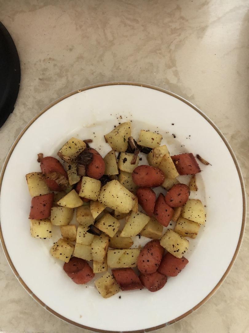 孜然土豆火腿肠 香辣过瘾还便宜！