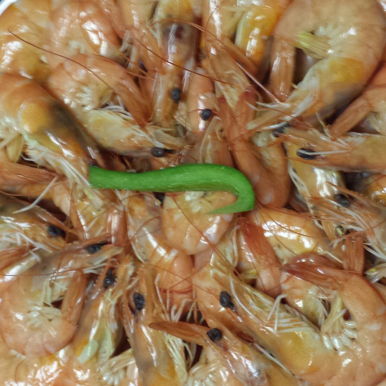 美丽柚子做的清水煮虾