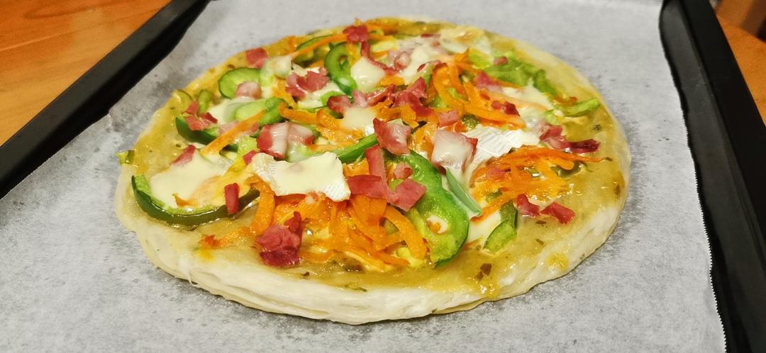 烤箱版手抓饼pizza的做法