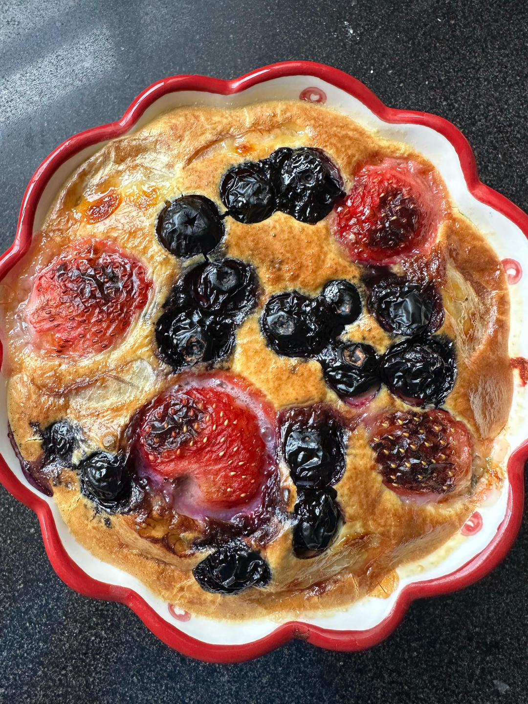 空气炸锅香蕉双莓烤蛋奶（无糖无油）的做法